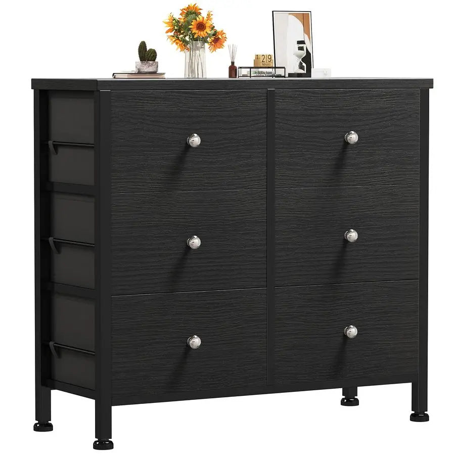 Six-Drawer Dresser for Bedroom with Modern Style and Functional Storage