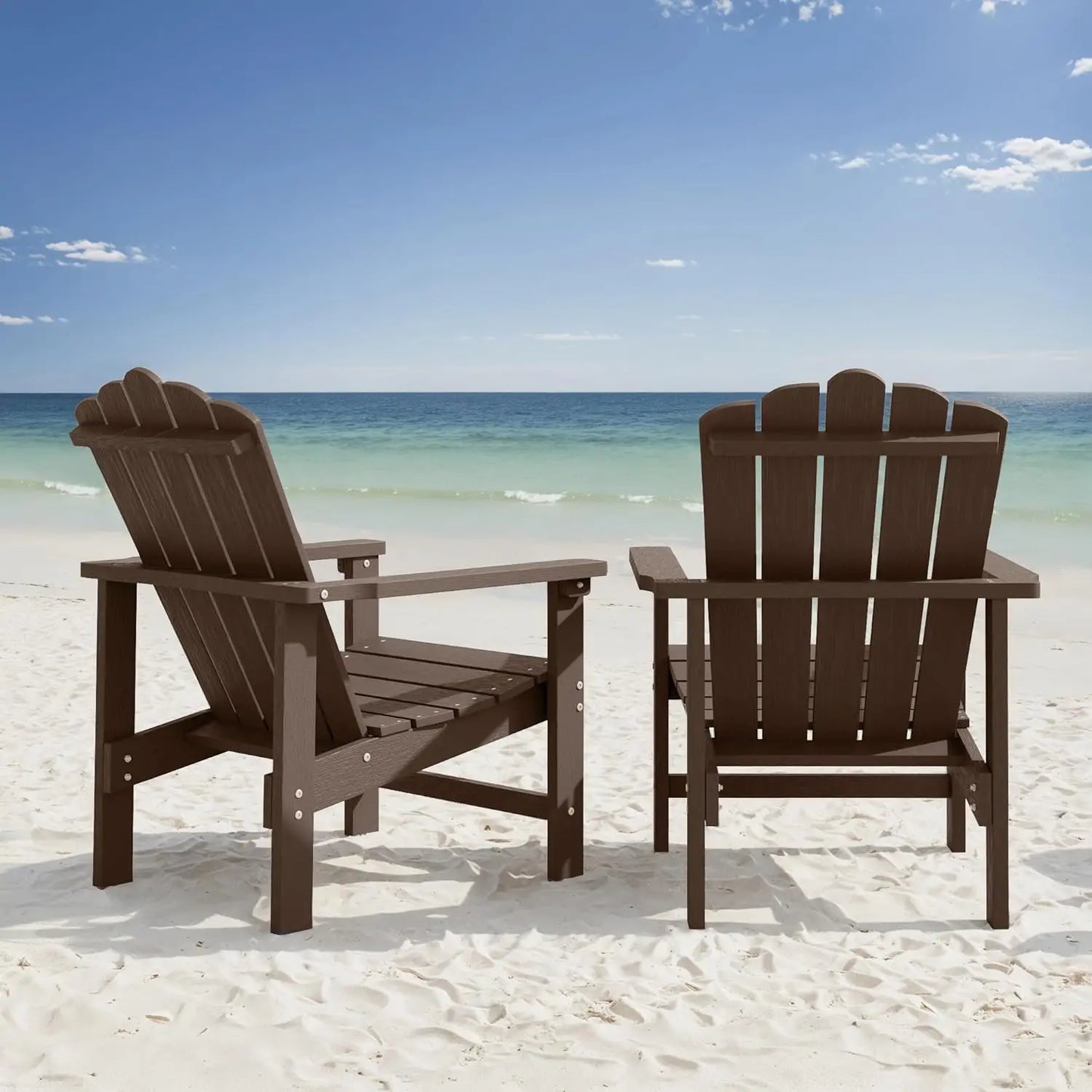 Stackable Adirondack Chairs for Patio Weather Resistant Poly Lumber