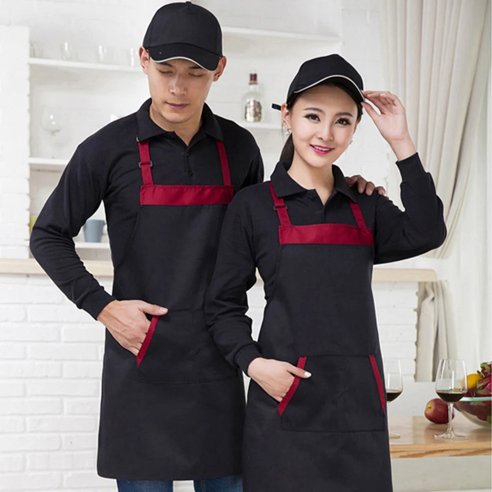 VKTECH Halter Kitchen Apron With Tow Pockets Unisex