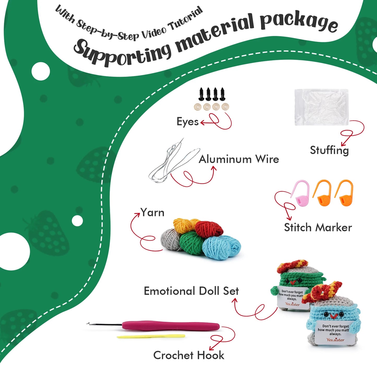 Beginner Crochet Kit Amigurumi Starter Set With Tutorials