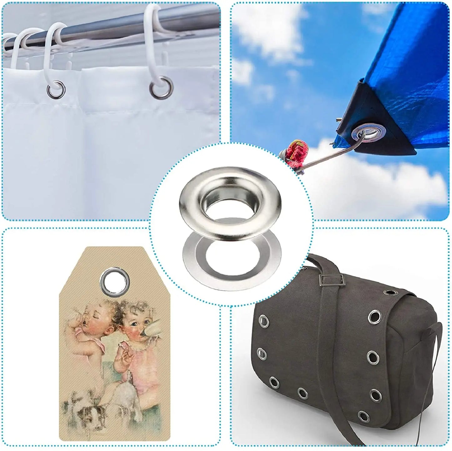 Grommet Tool Kit Set For Clothes, Shoes, Bags Leather