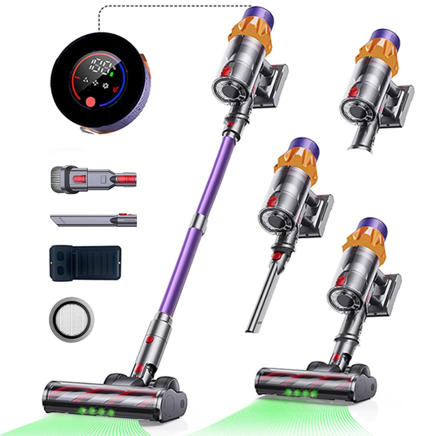 BlossomDust V18 Cordless Vacuum Cleaner 550W 45000Pa Brushless Motor