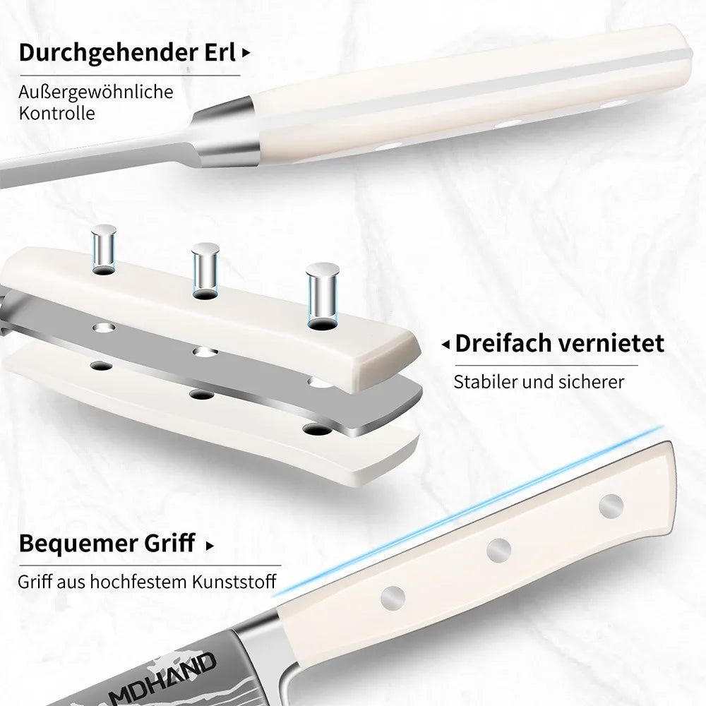 ZENG Stainless Steel Kitchen Knife Set With ABS Handle