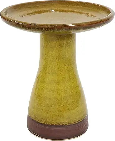 Sunnydaze Ceramic Bird Bath Outdoor Hand Painted