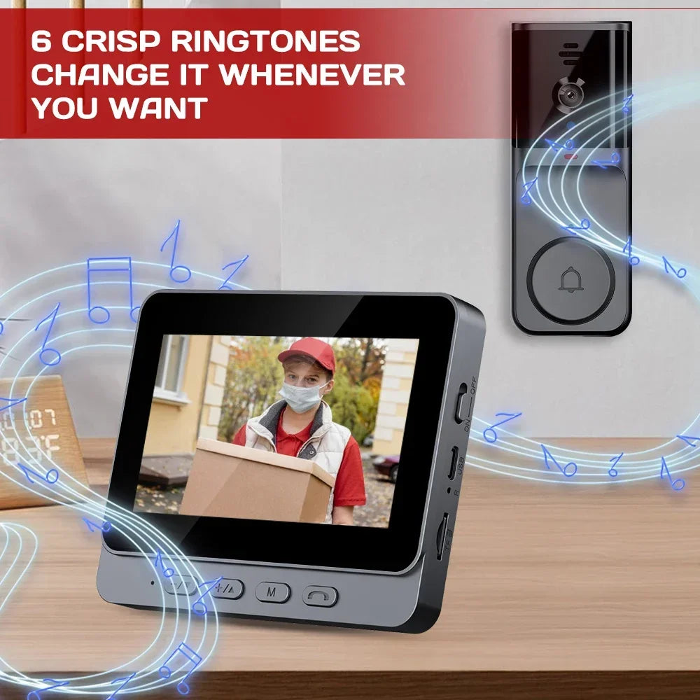 WiFi Smart Doorbell With Video Camera And Two-Way Intercom