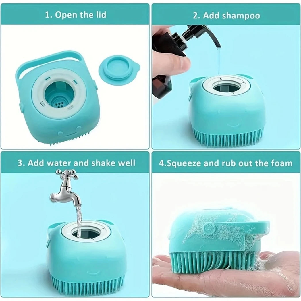 Dog Grooming Set With Hair Removal Comb Flea Comb Nail Clippers Shampoo Brush