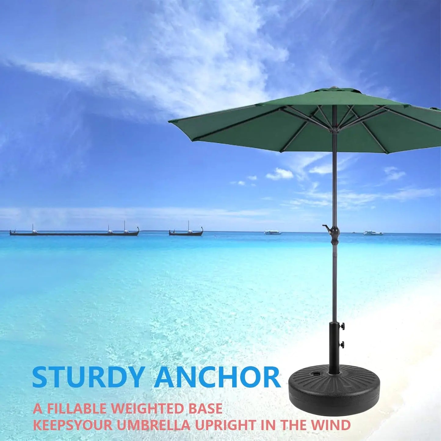 Outdoor Furniture Weighted Base for Patio Umbrella Sand Fillable
