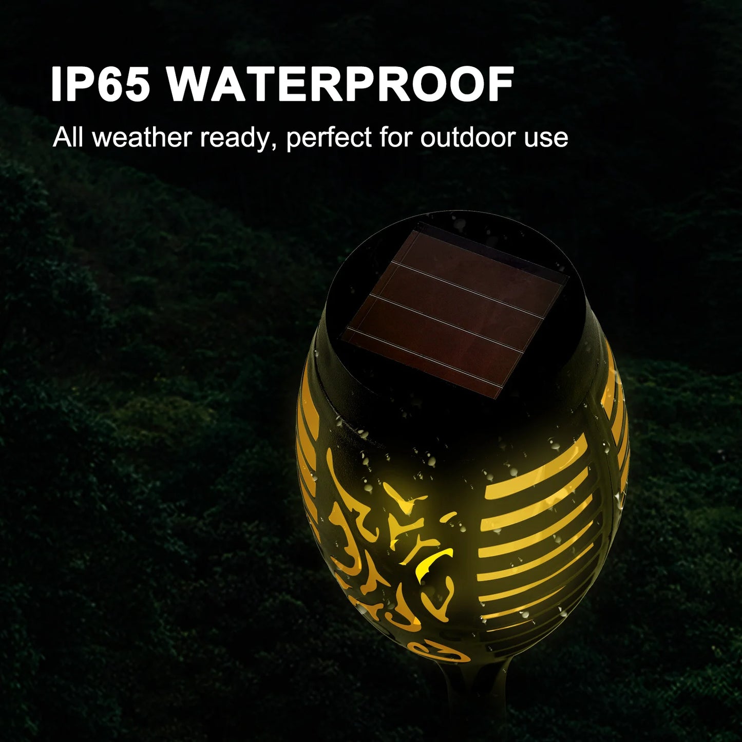 Outdoor Solar LED Torch Lights with Flickering Flame