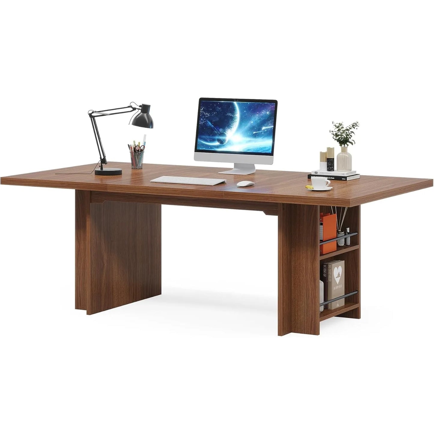 Little Tree Computer Desk Modern PC Table With Storage