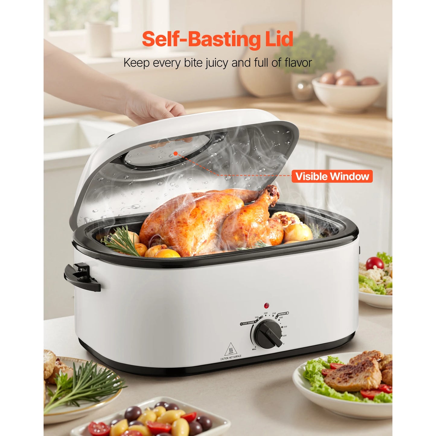 SucceBuy Roaster Oven Electric With CoolTouch Handle