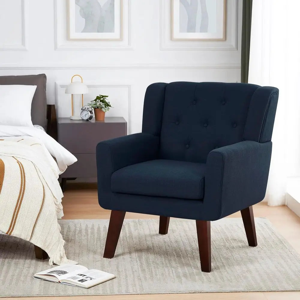 Accent Chair Button Tufted Upholstered Living Room Chair