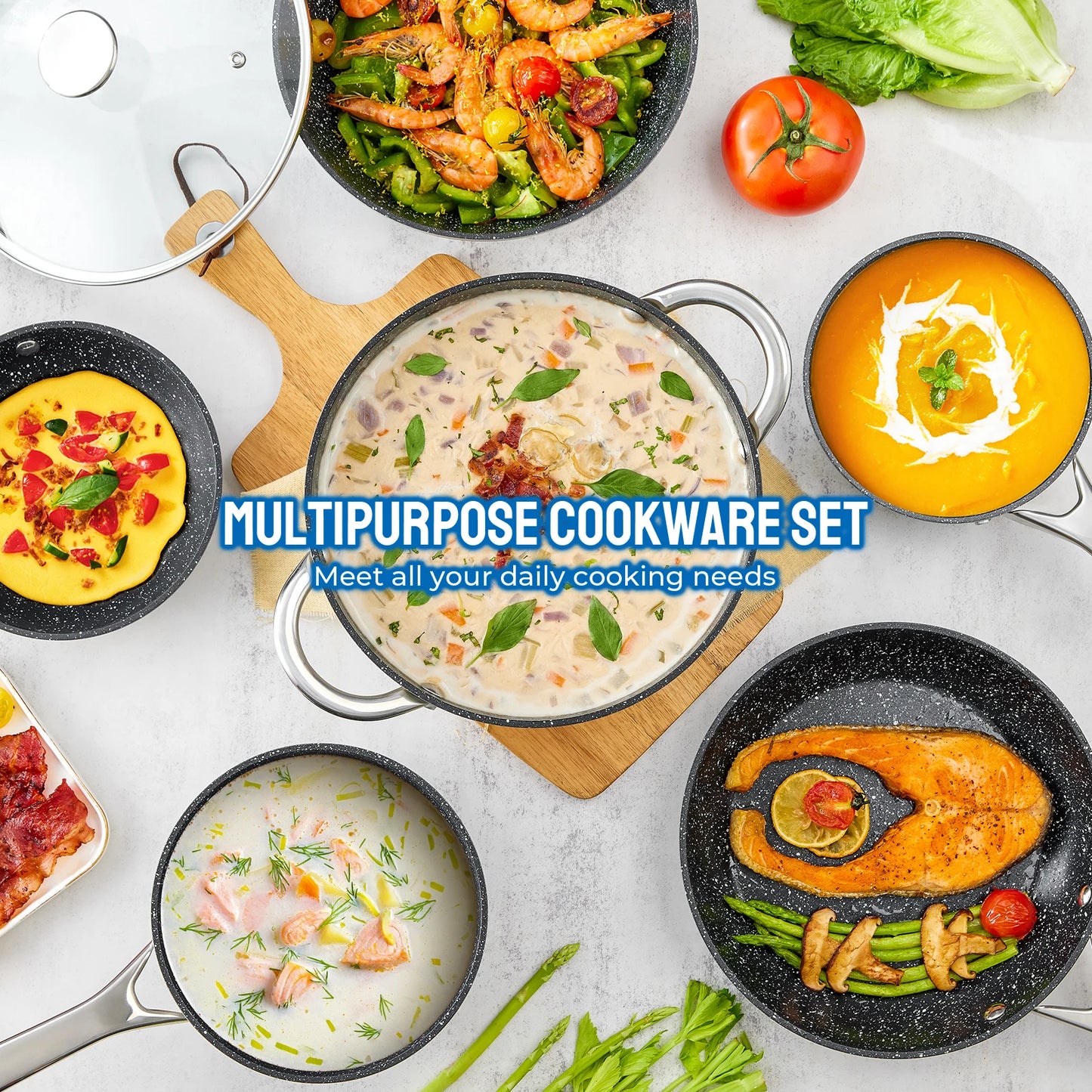 Bezia Induction Cookware Nonstick Set