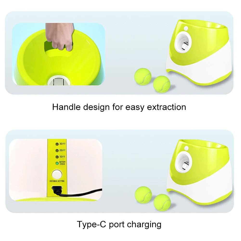 Automatic Dog Ball Thrower Launcher With 3 Tennis Balls