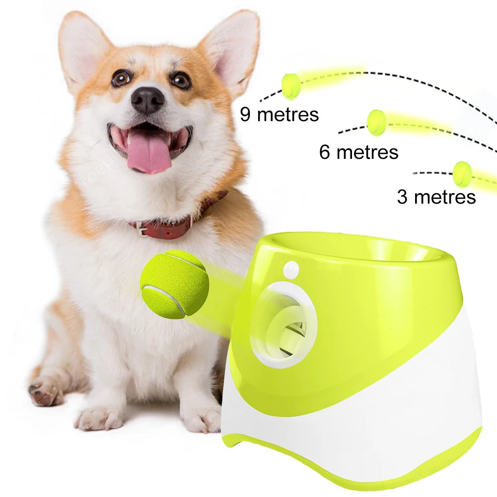 Automatic Dog Ball Thrower Launcher With 3 Tennis Balls