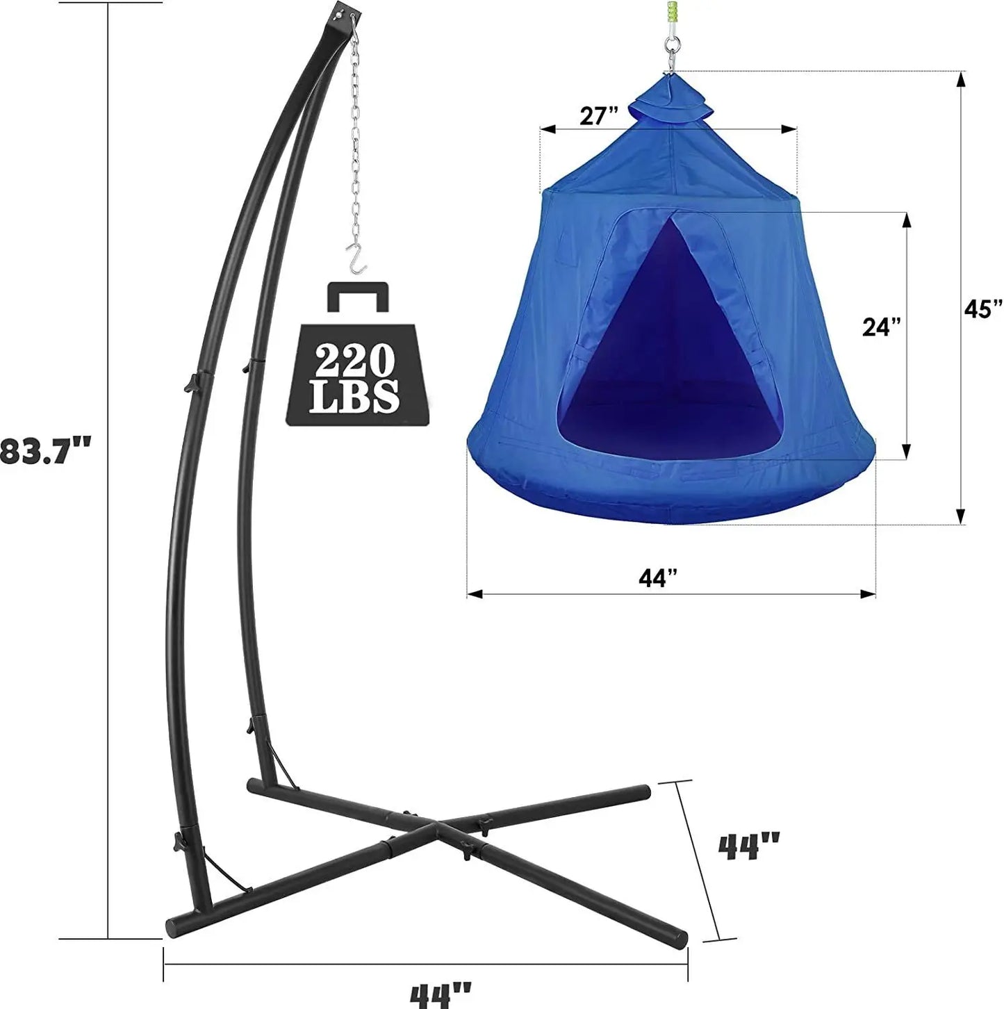 Homfa Hammock Chair Stand and Swing Chair With Led Lights