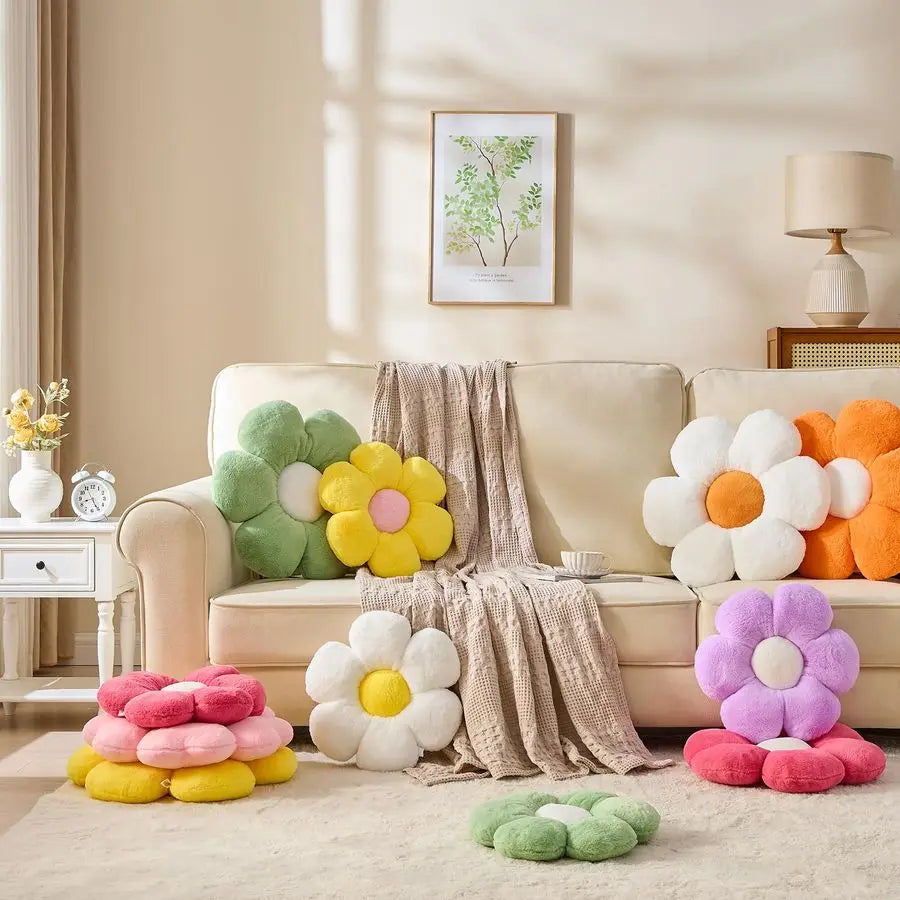 Daisy Flower Pillows Shaped Throw Pillow For Home
