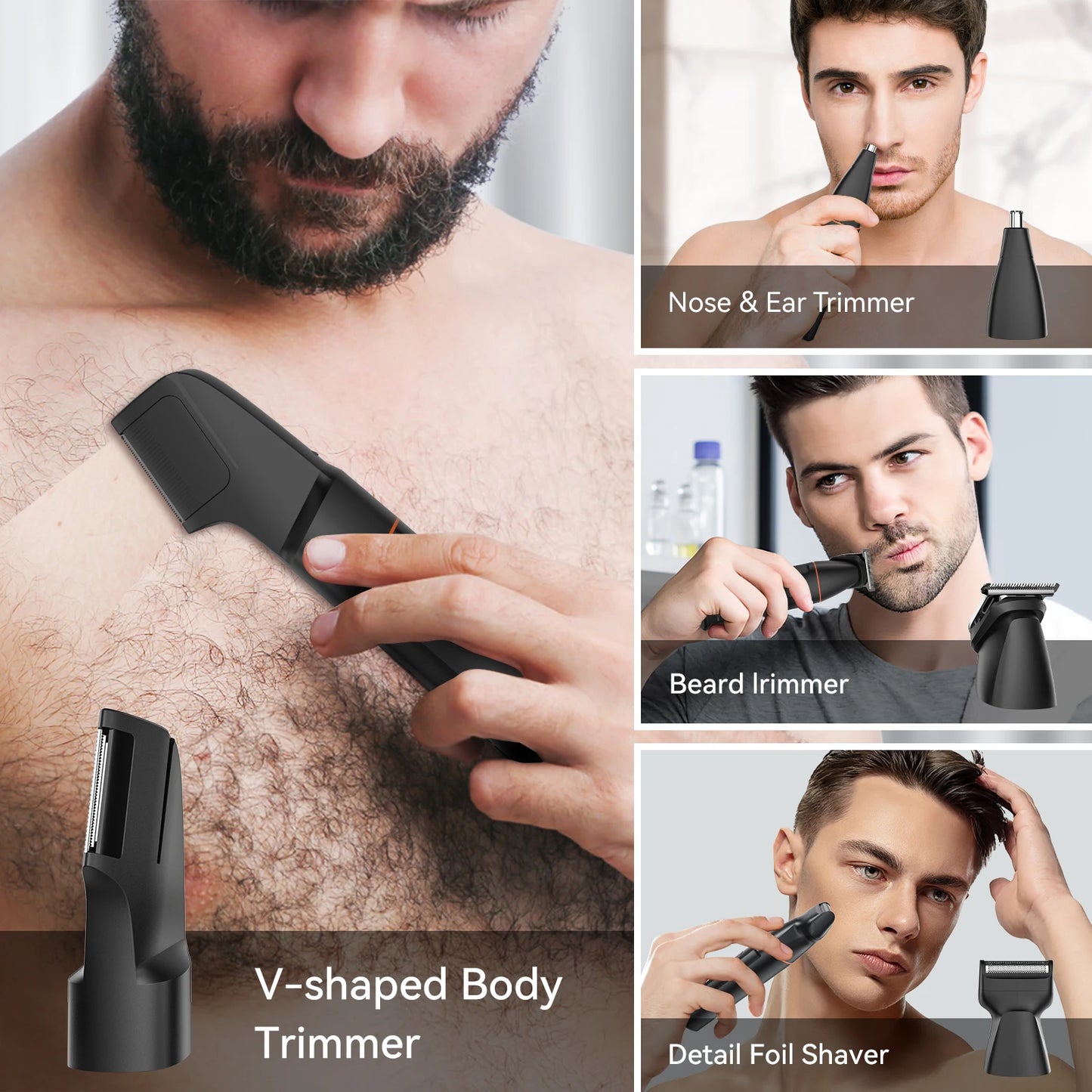 MAXGROOM Four In 1 Body Grooming Shaver Kit For Men