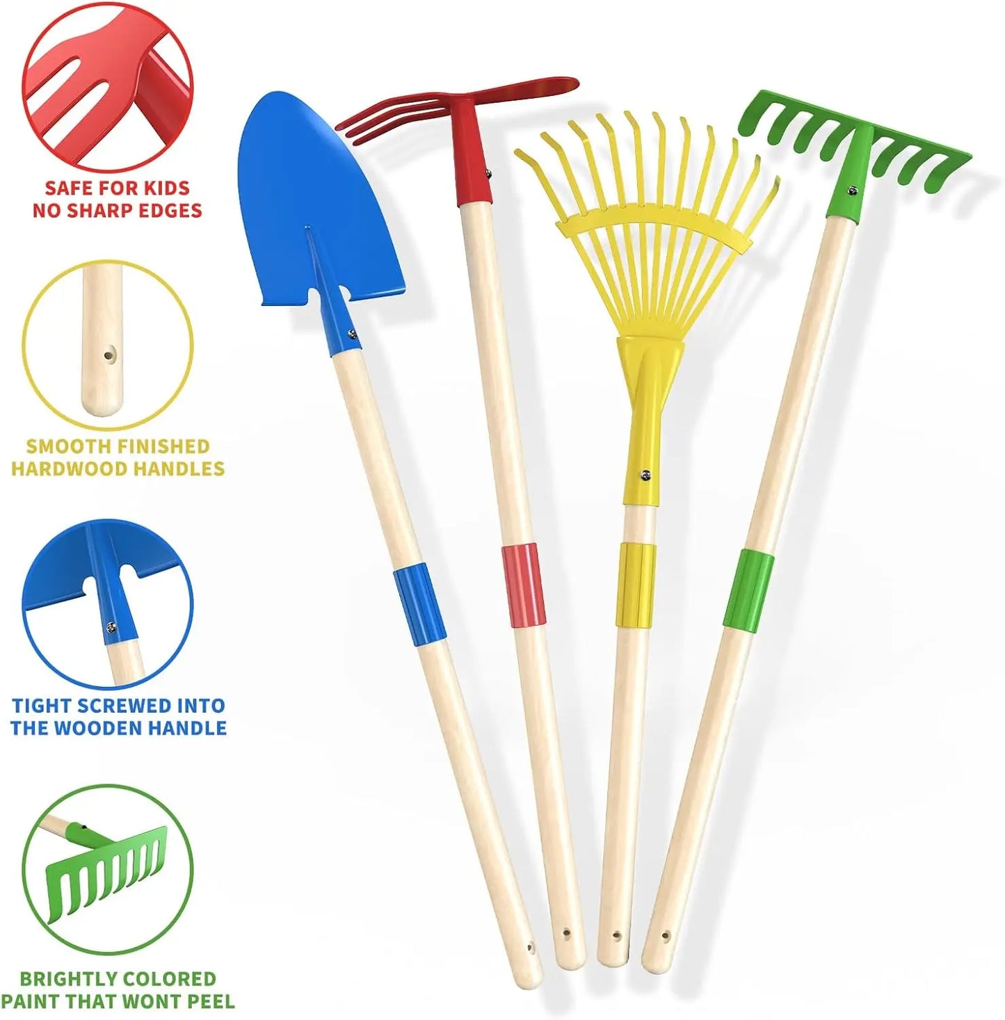 Kids Wheelbarrow Set With Gardening Tools For Outdoor Play