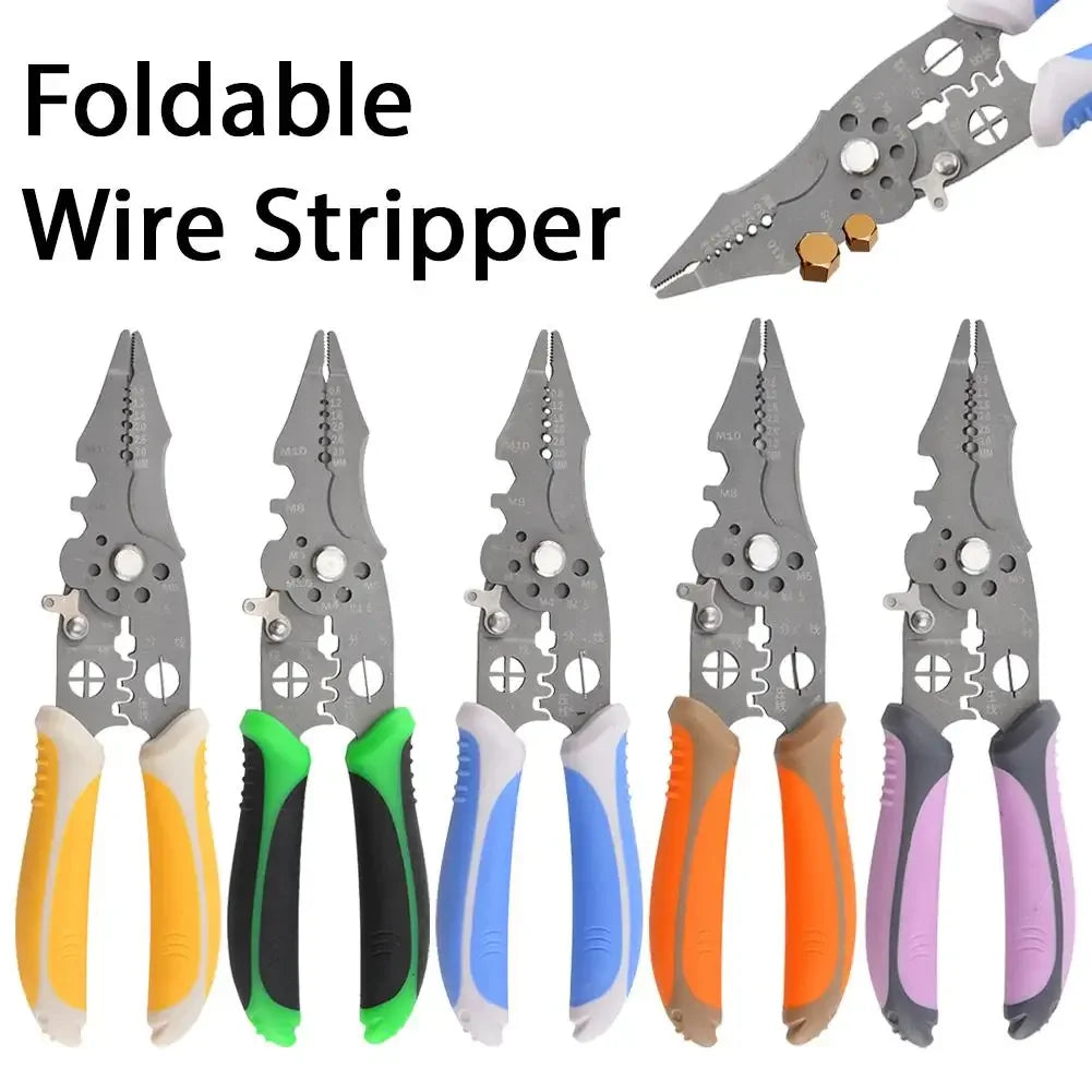 NONEDIY Adjustable Automatic Wire Stripper Multi Function Cutter Crimp Tool