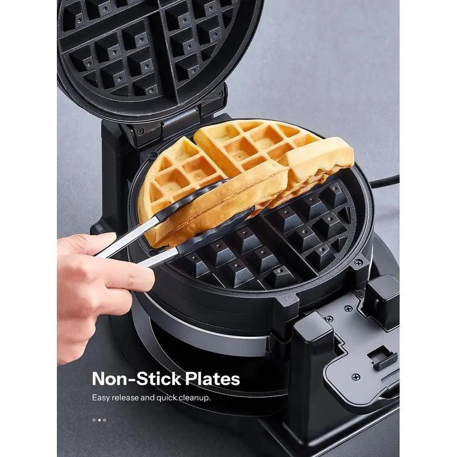 Belgian Waffle Maker Rotating With Double Flip Technology Nonstick