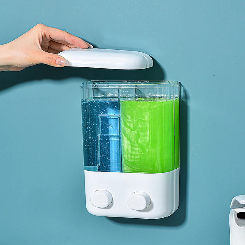 Double-Head Wall Mount Soap Dispenser for Bathroom and Kitchen
