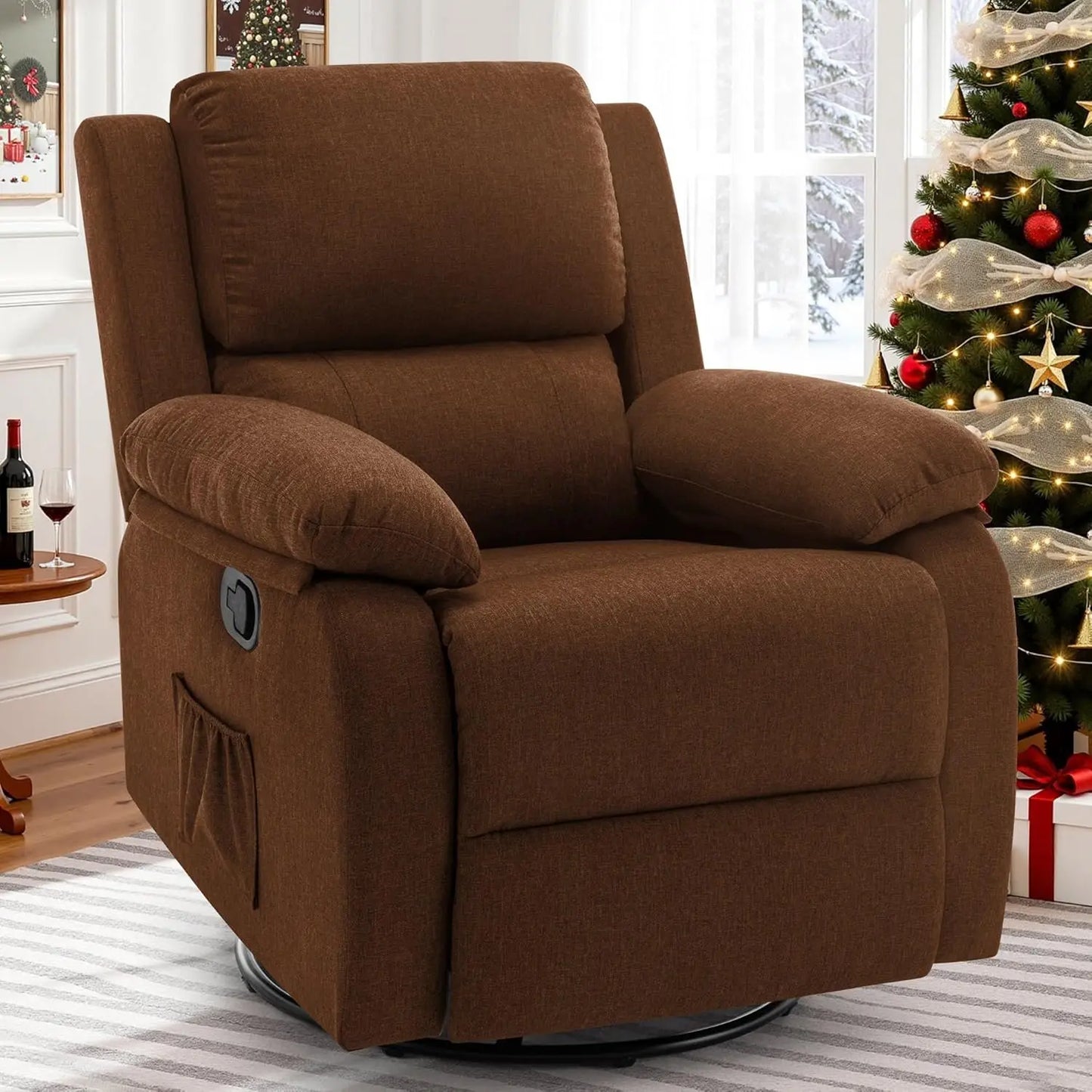 Recliner Chair 360 Swivel Rocker For Small Compact Spaces