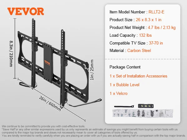 SucceBuy Full Motion TV Mount With Articulating Arms