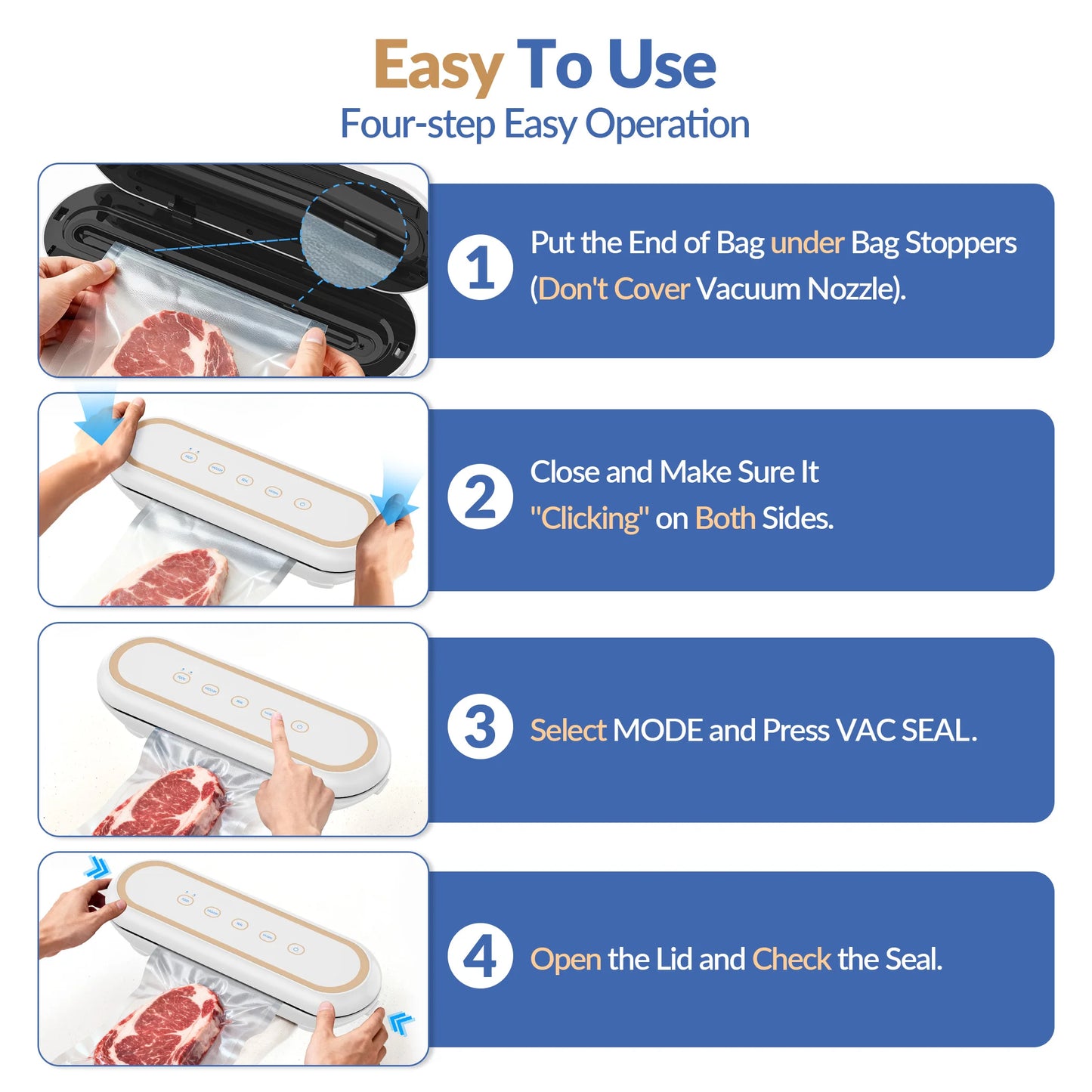 INSE VS-2101 Automatic Vacuum Sealer For Dry And Wet Foods