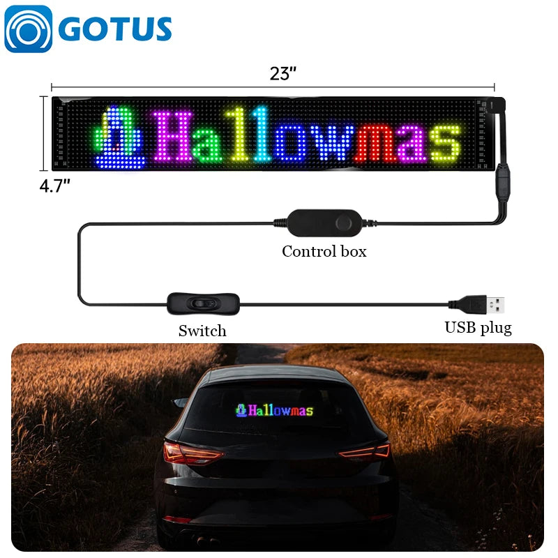 GOTUS LED Matrix Panel Advertising Sign With Remote Bluetooth Control