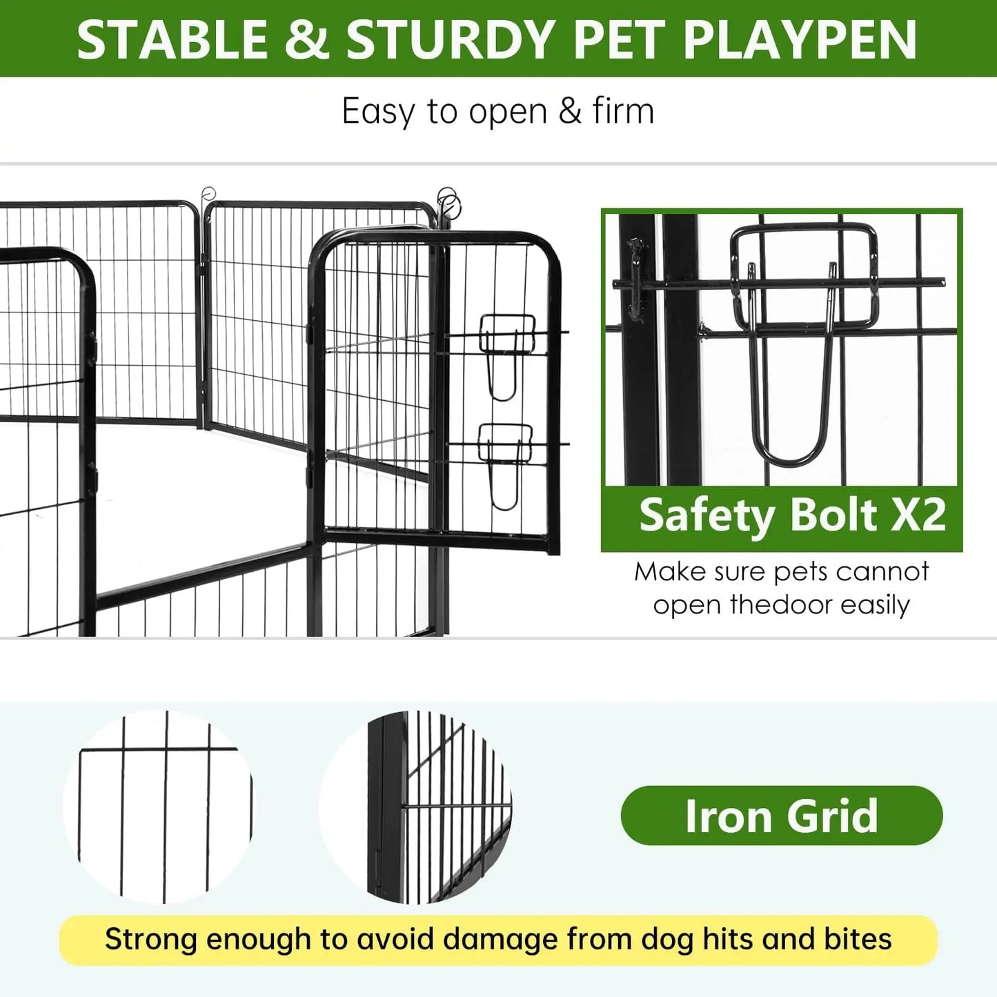Dog Playpen Heavy Duty Metal Exercise Pen