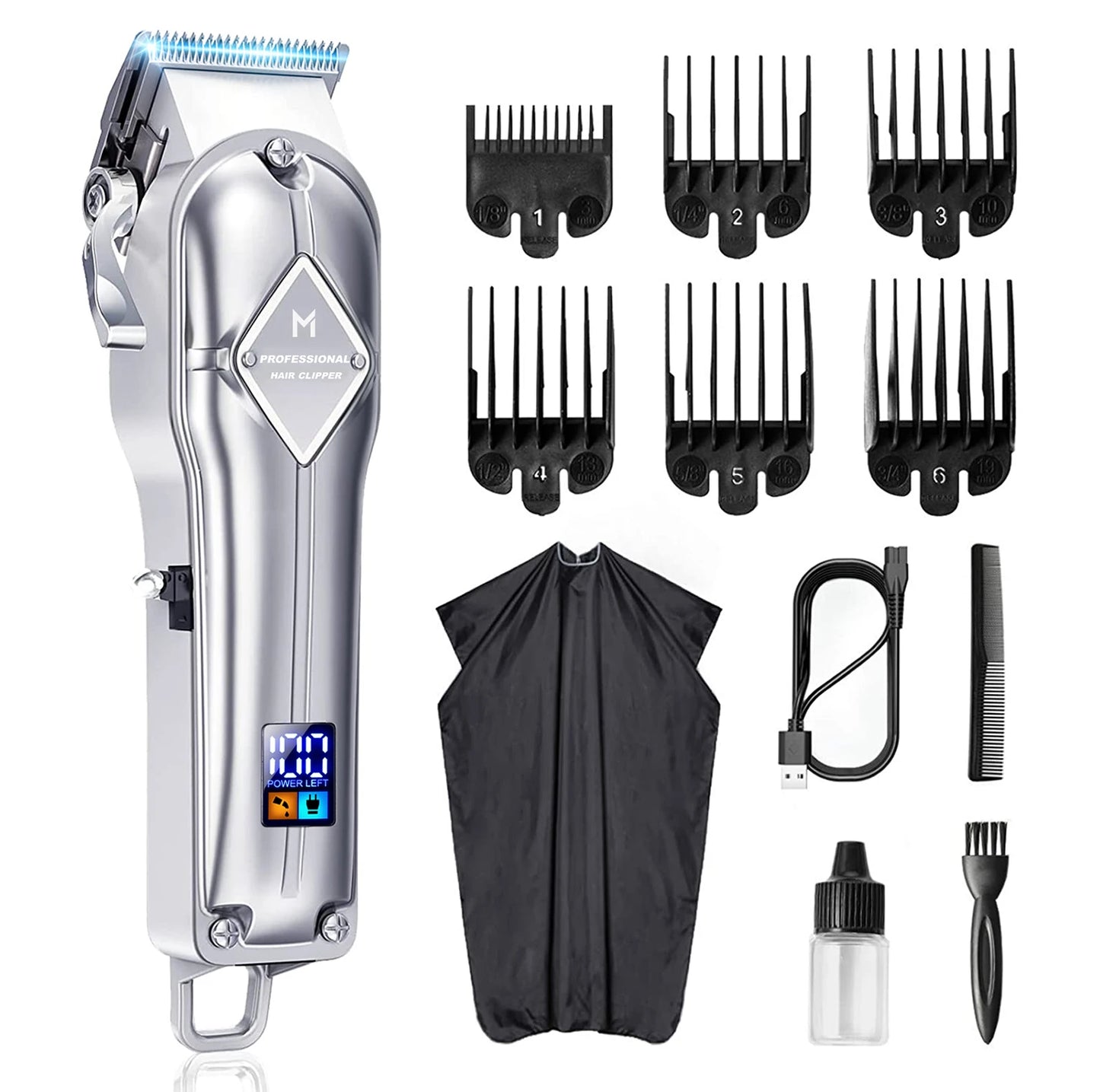 Fairywill Cordless Hair Clippers Professional Grooming Kit For Men