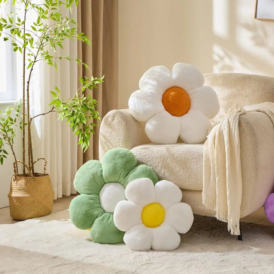Daisy Flower Pillows Shaped Throw Pillow For Home