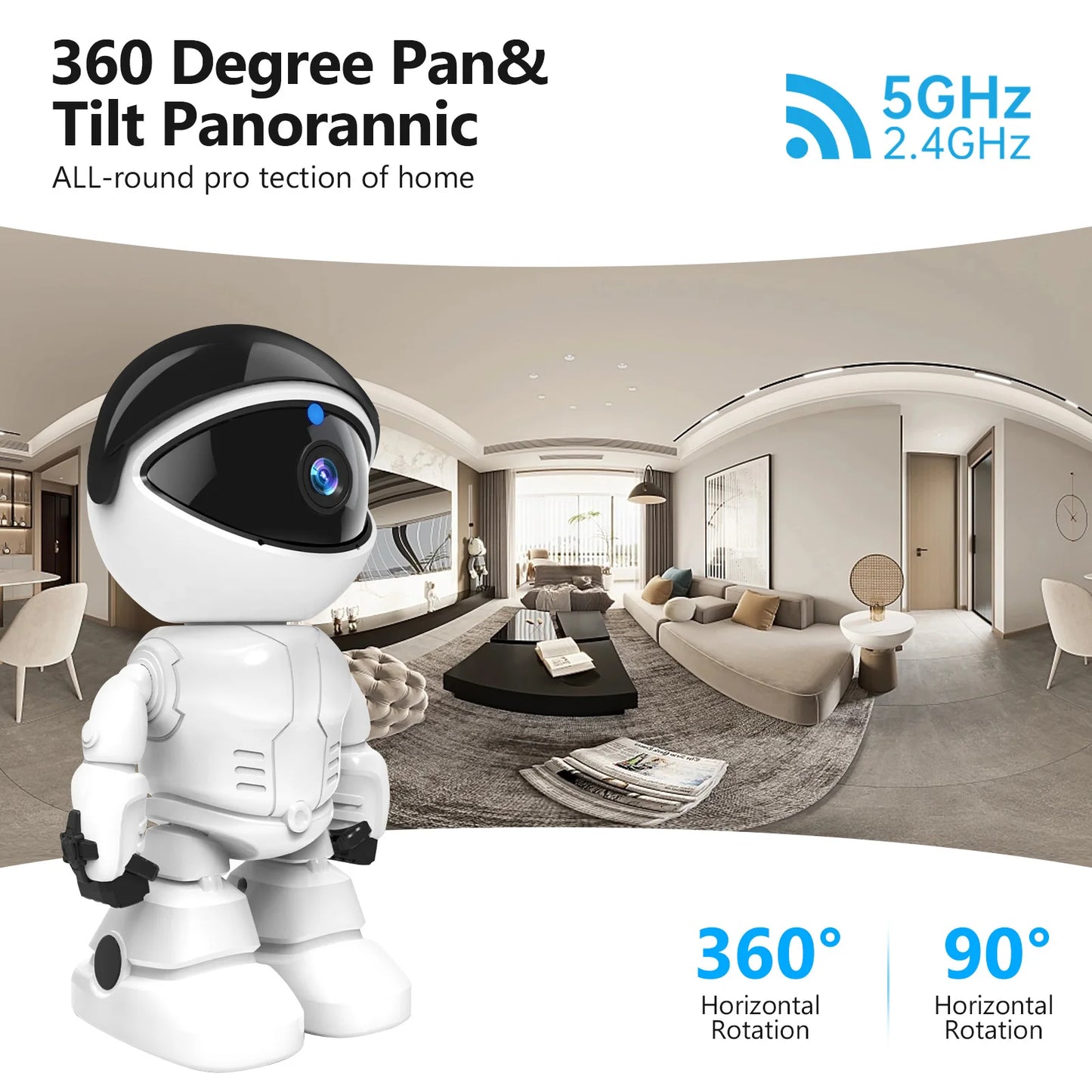 NOAHTEC Robot Camera Wifi 3MP Indoor Security Night Vision