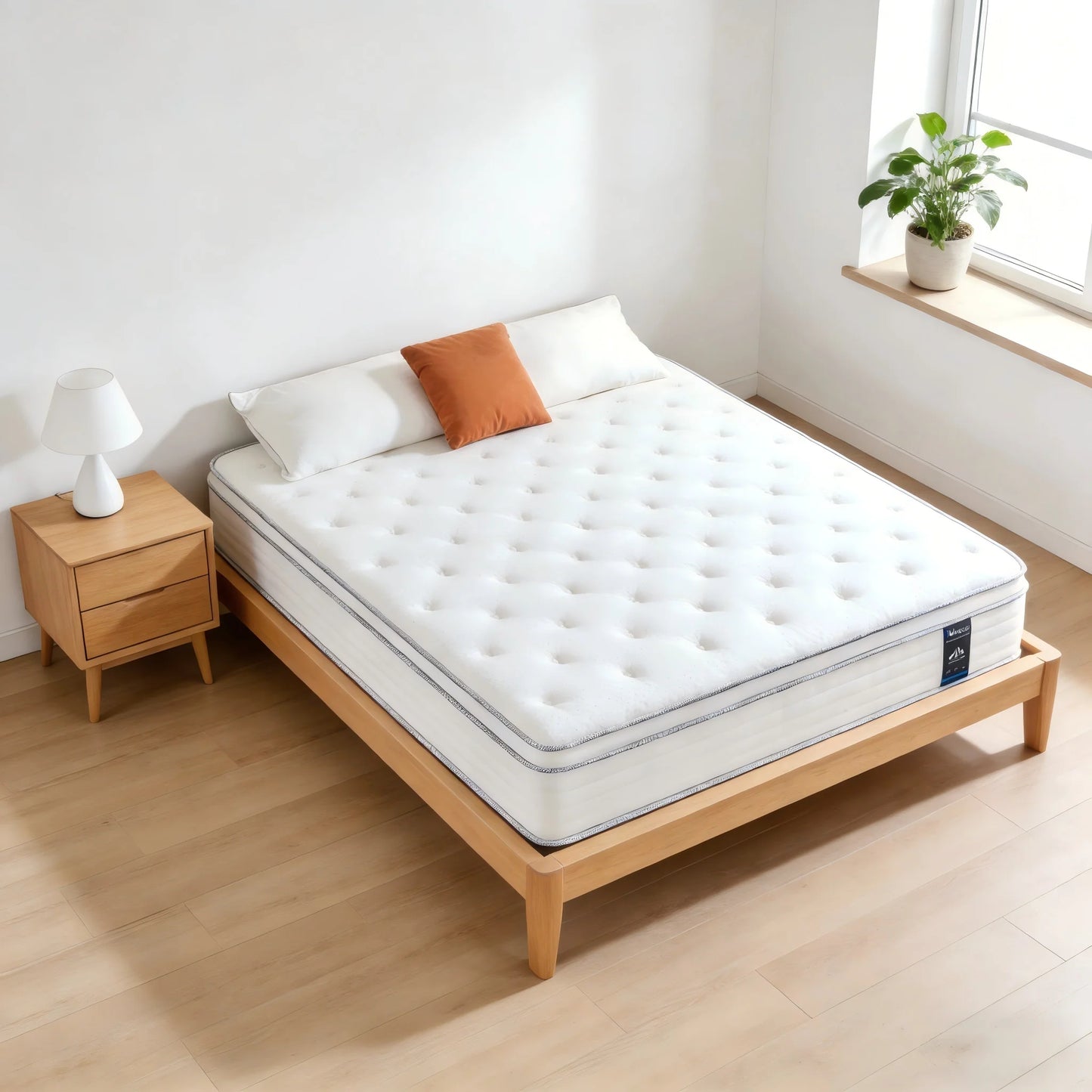 Madevos Hybrid Mattress In Box With Pocket Springs Medium Firm