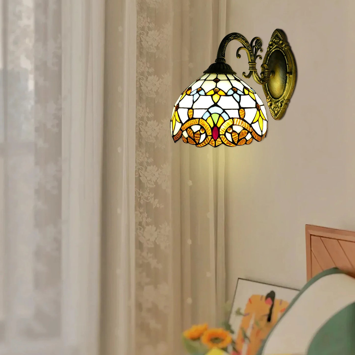 Vintage Dome Wall Lamp Indoor Retro Handmade Living Room Light