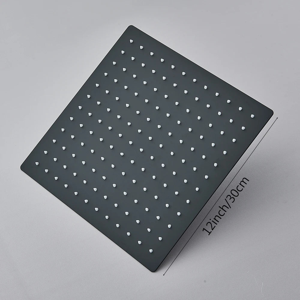 MYQualife Ultra-Thin Square Rainfall Shower Head