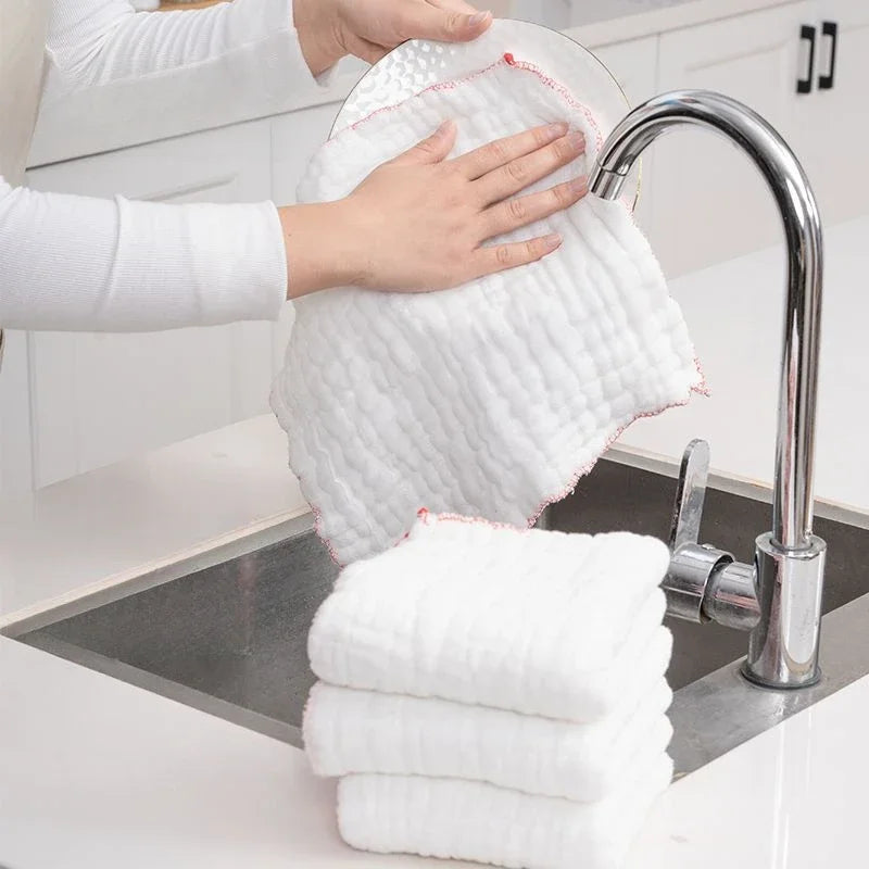 NONECN Thick Cotton Kitchen Towel Eco Friendly Reusable Cleaning Cloth