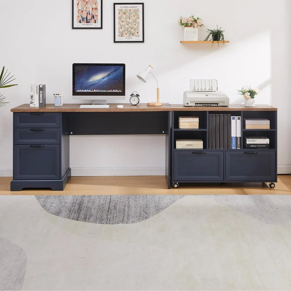 XIAOLANG L-Shaped Executive Desk With Adjustable File Cabinet For Office