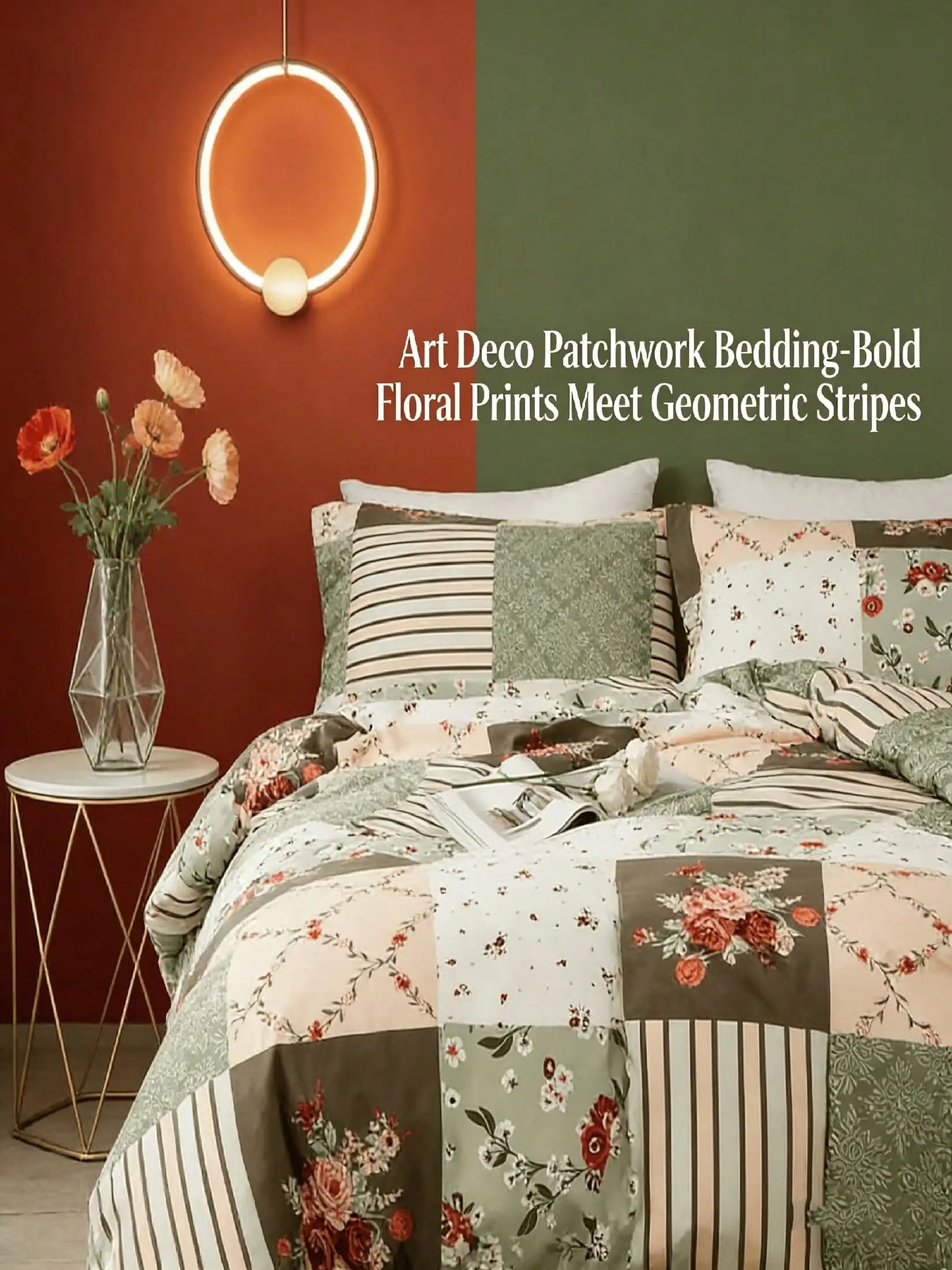Soft Floral Patchwork Duvet Cover Set