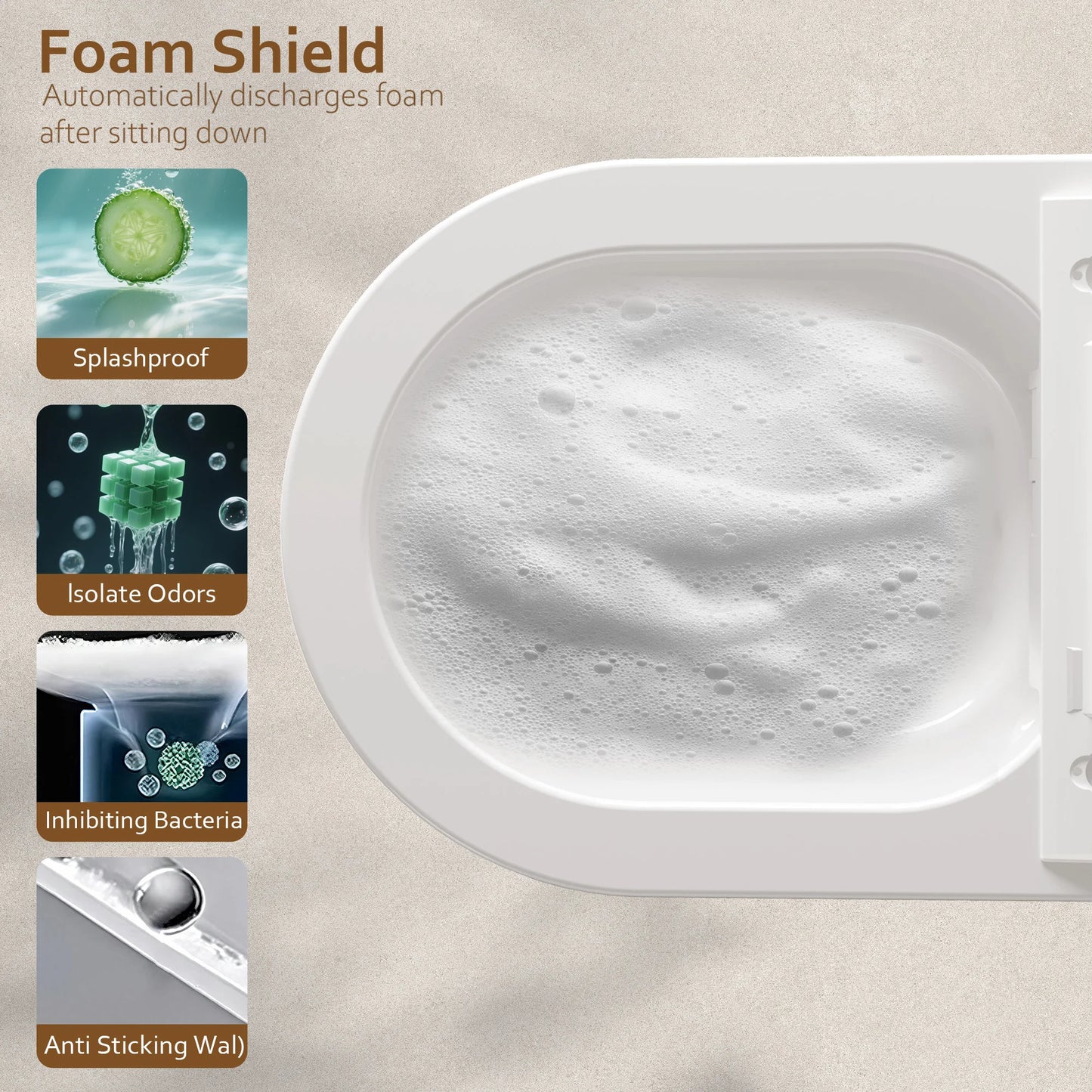 Smart Bidet Toilet Seat With Heated Self-Cleaning Nozzle Remote