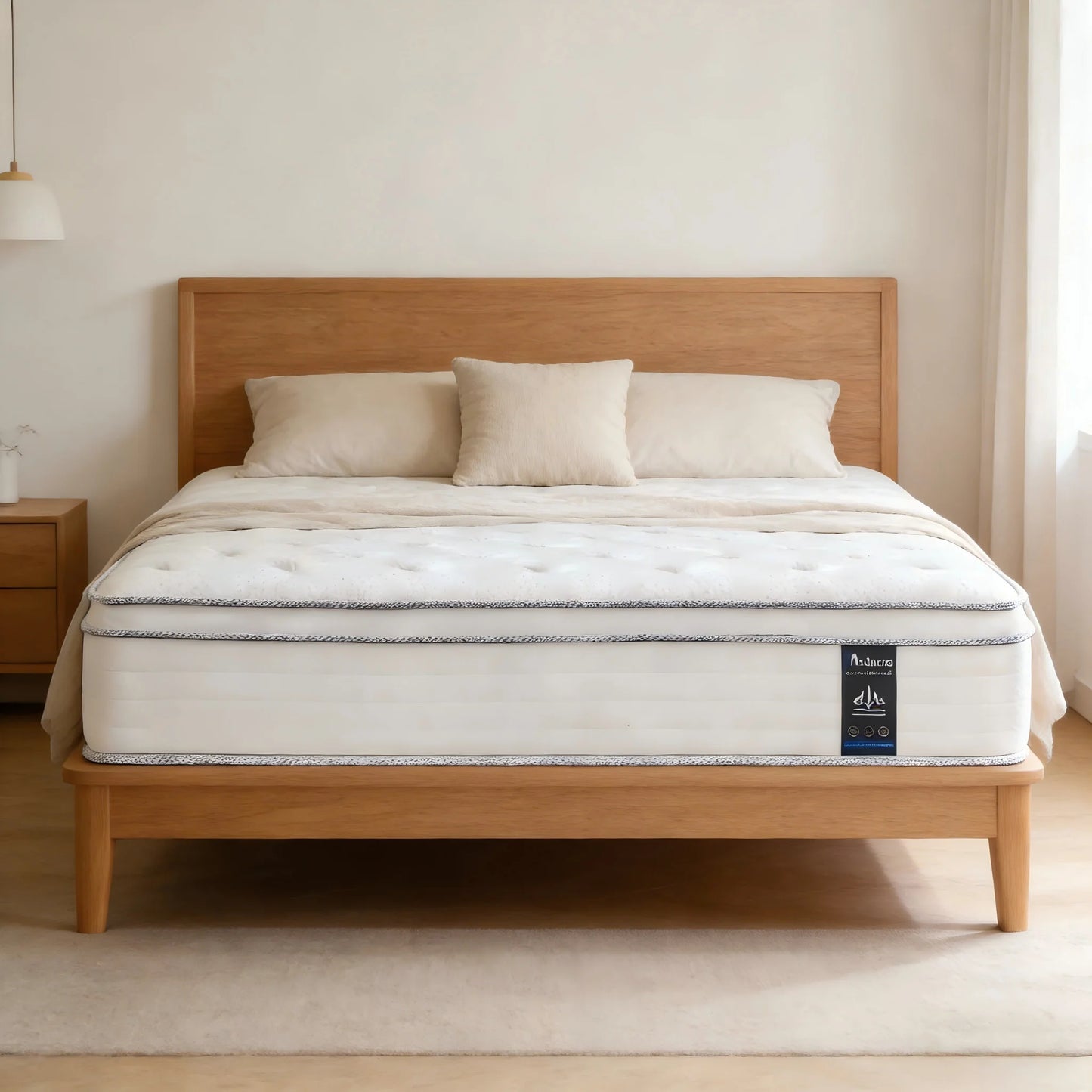 Madevos Hybrid Mattress In Box With Pocket Spring, Medium Firm, Motion Isolation