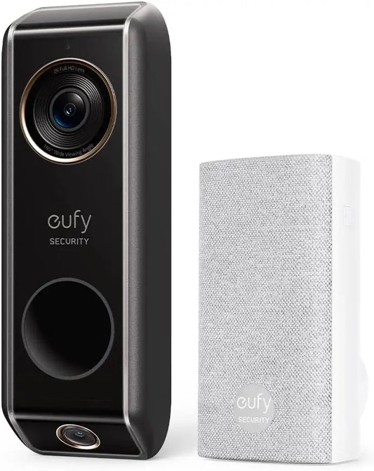 Wired Video Doorbell With Dual Cameras 2K HDR Motion Alerts Renewed