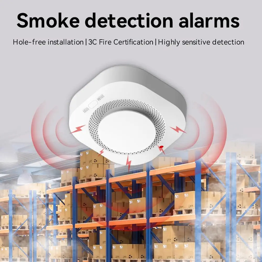 Photoelectric Smoke Detector With Test Button And 85dB Alarm