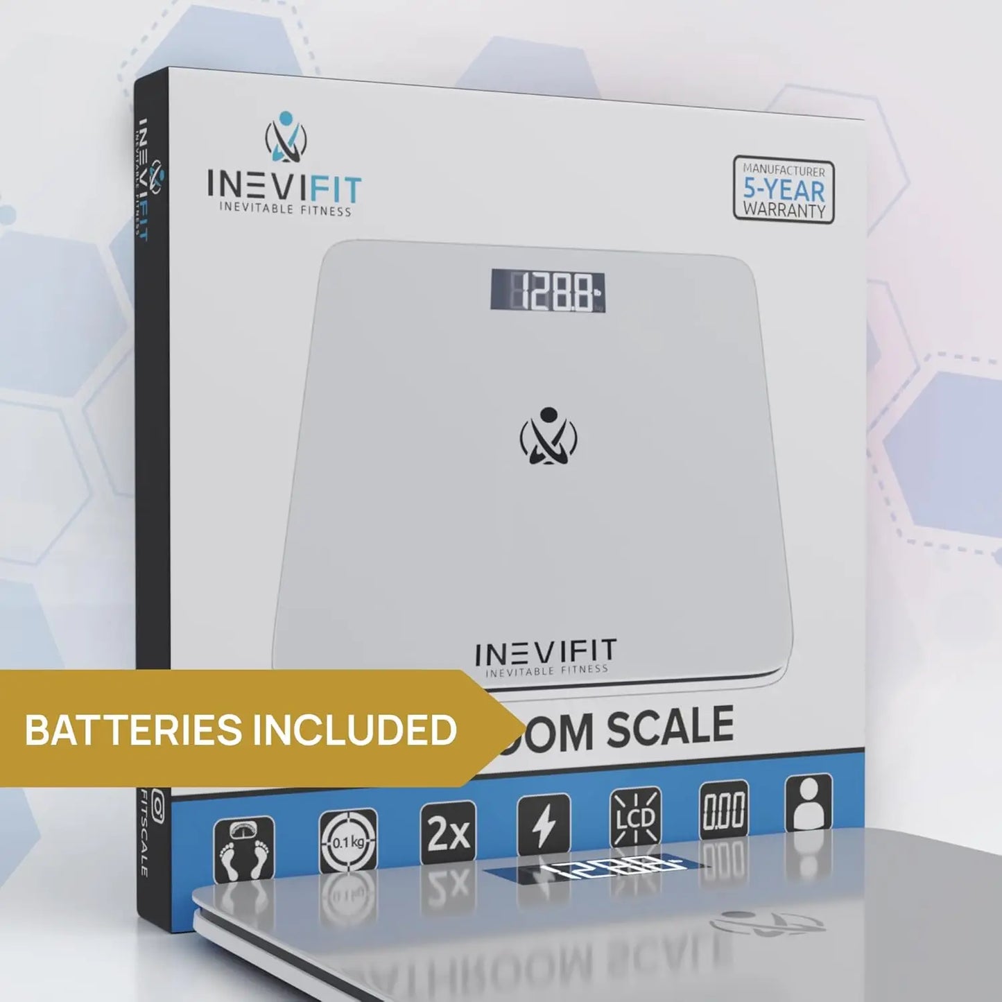 Digital Bathroom Scale With 400 Lb Capacity Batteries Included