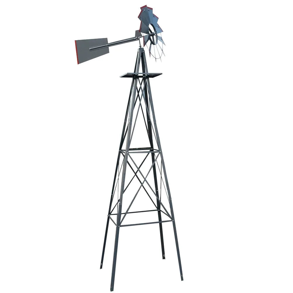 Weather Resistant Steel Windmill Yard Garden Decoration