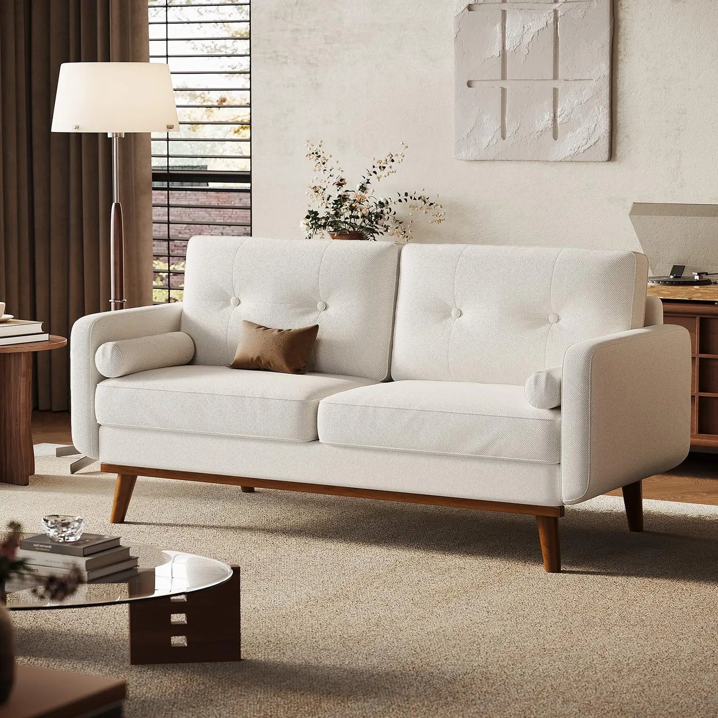 Studyset Mid Century Modern Loveseat Sofa for Living Room