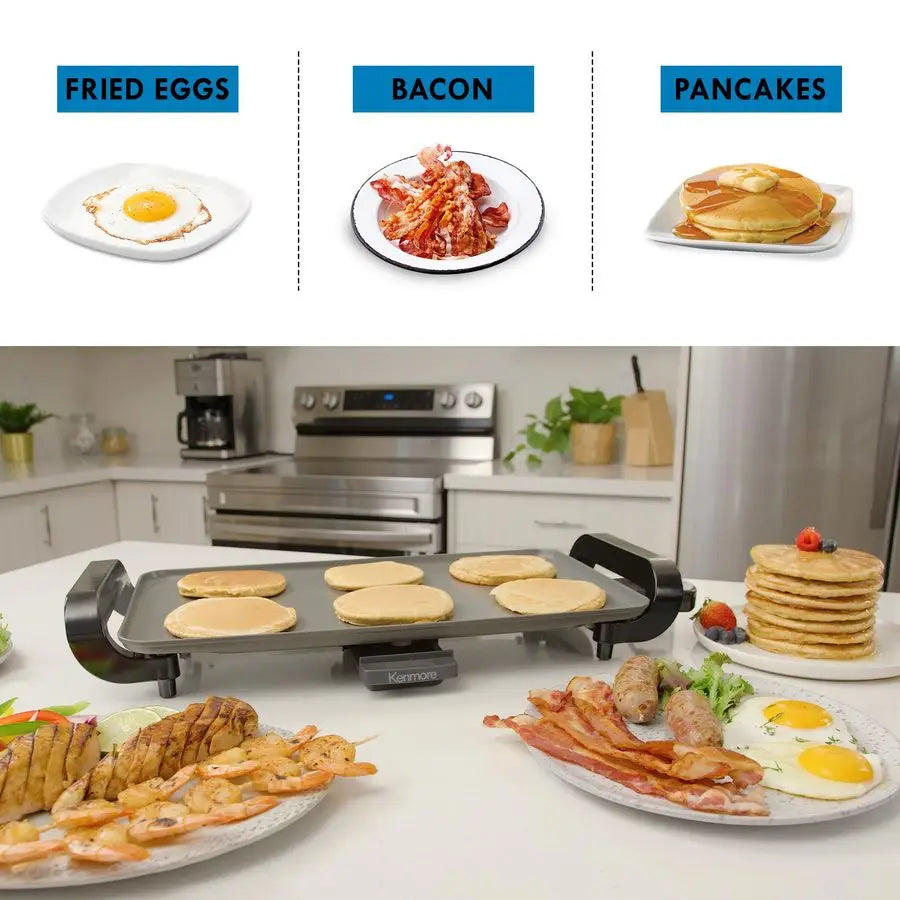Electric Griddle Nonstick With External Temperature Control