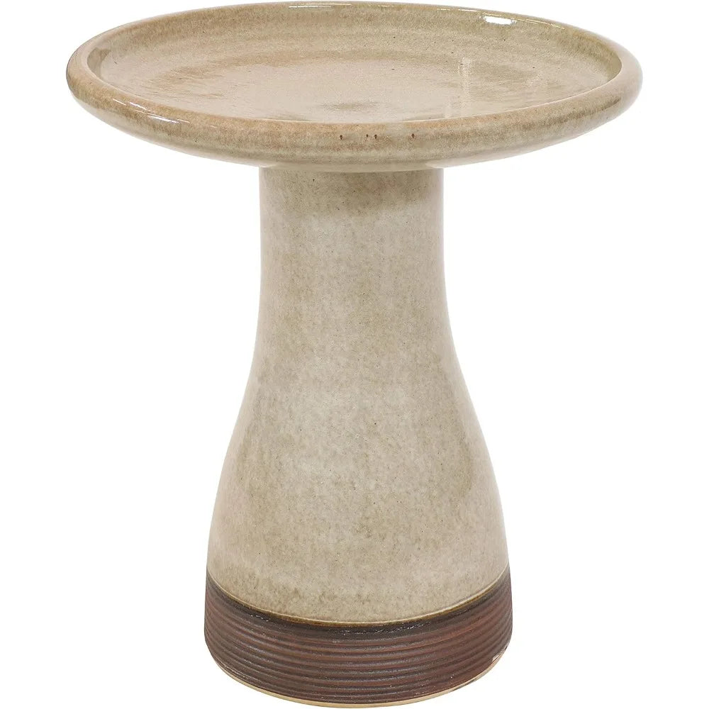Sunnydaze Ceramic Bird Bath Outdoor Hand Painted