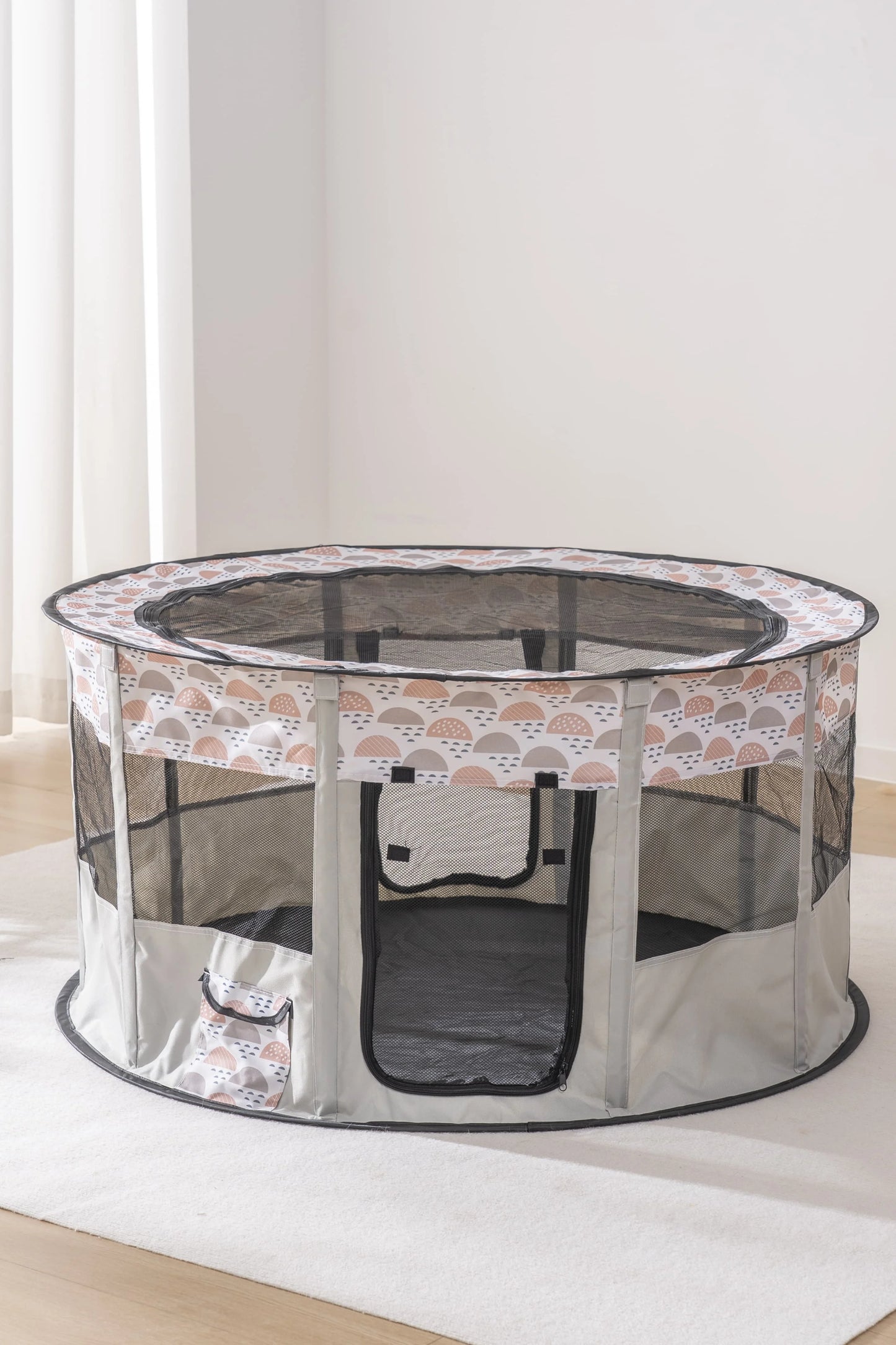NONECN Foldable Mesh Ventilated Circular Cat Nest For Indoor Outdoor Use