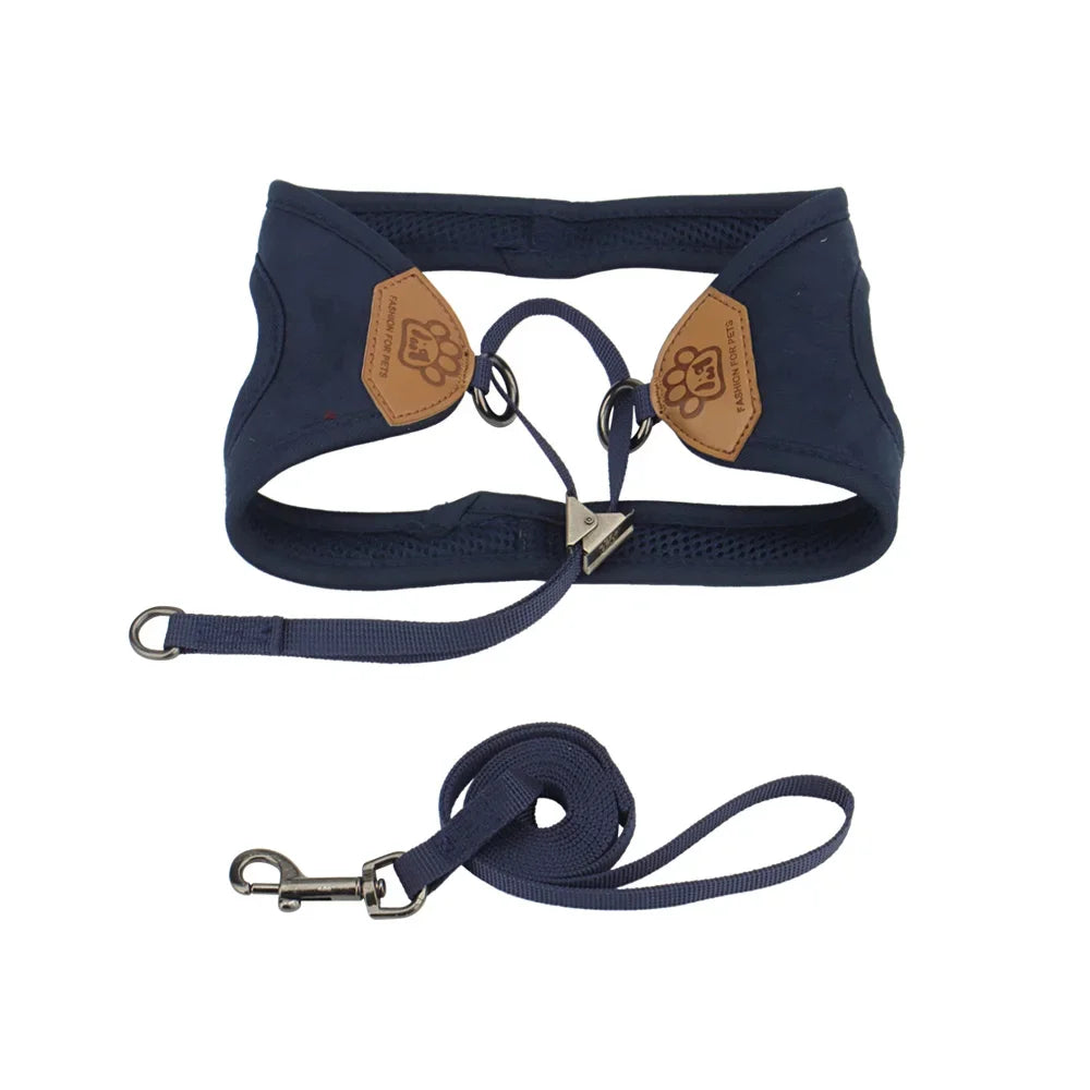 Vest Style Dog Harness And Leash Set For Comfortable Walking